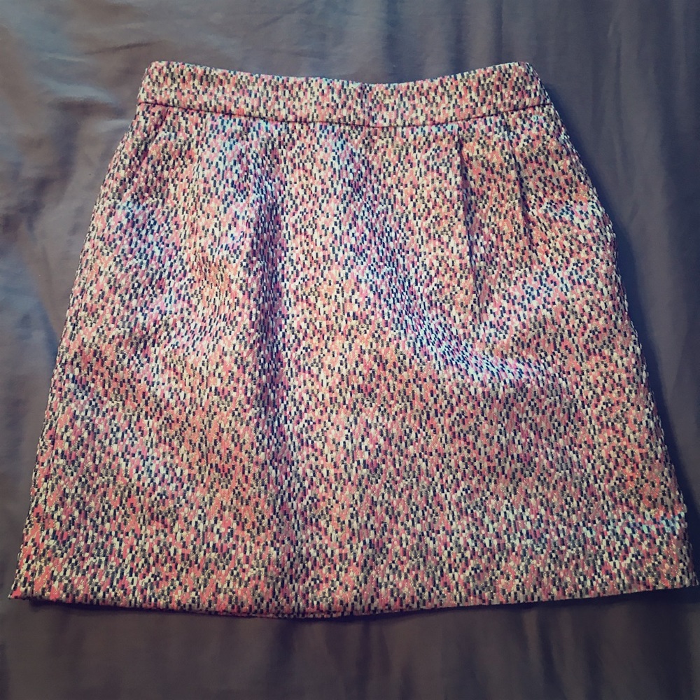 J crew pink Skirt with a hint of Gold/metallic